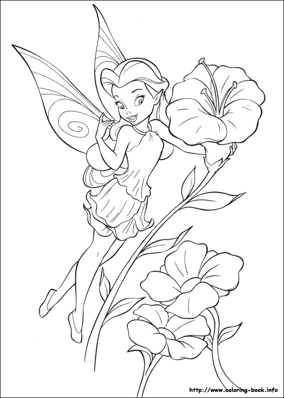 567x794 Tinkerbell Coloring Picture