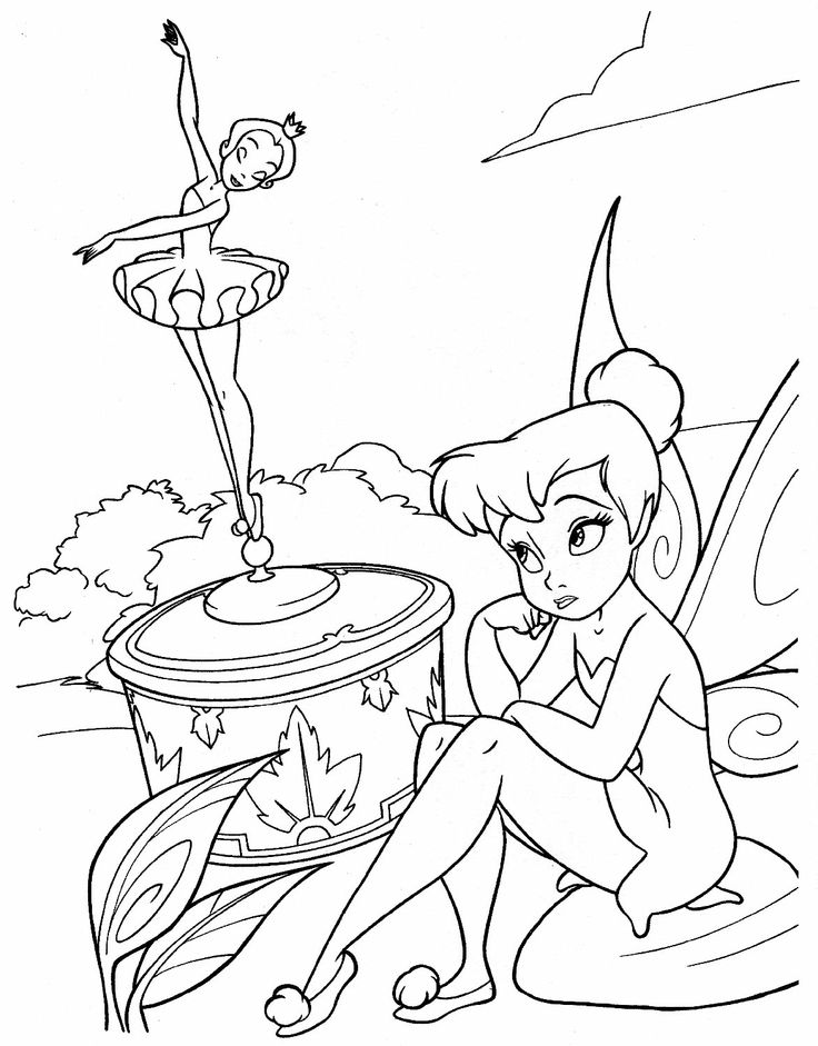 736x941 Disney Fairies Pixie Hollow Coloring Pages