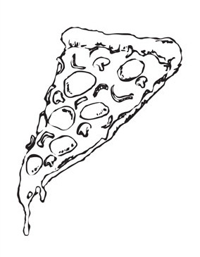 284x365 Pizza Slice Coloring Page Coloring Book