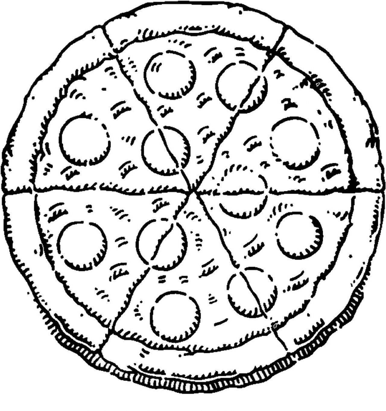 1280x1364 Pizza Coloring Pages