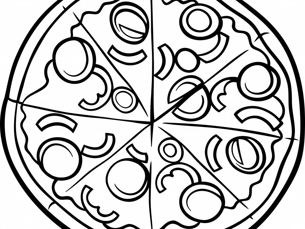 1024x768 Pizza Coloring Pages Pizza Coloring Page Printable