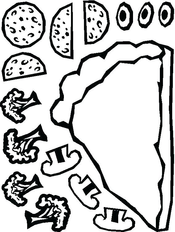 567x754 Pizza Coloring Pages Pizza Coloring Pages Coloring Page Pizza Free