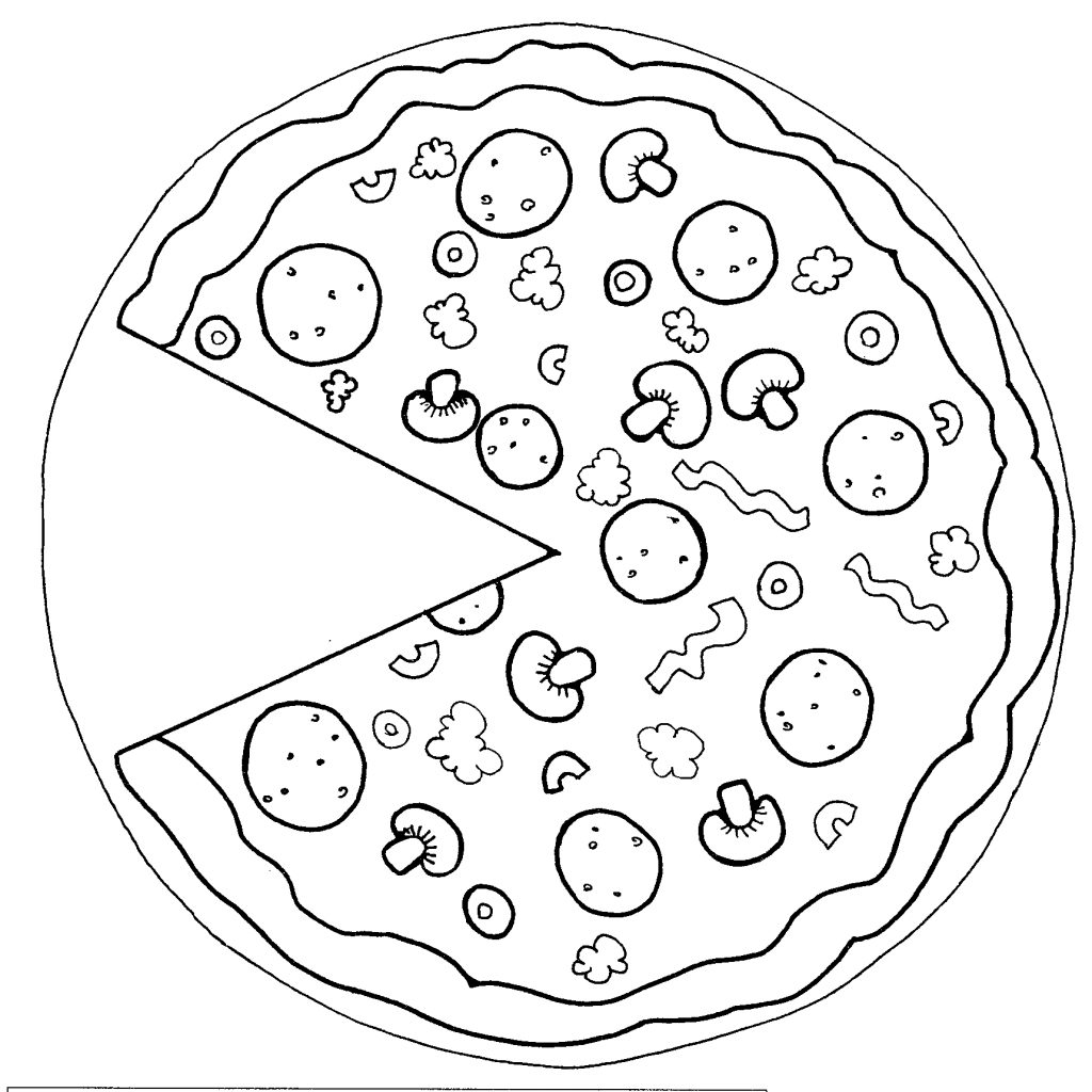 1024x1024 Pizza Coloring Pages Top Pizza Coloring Pages Free Page Within