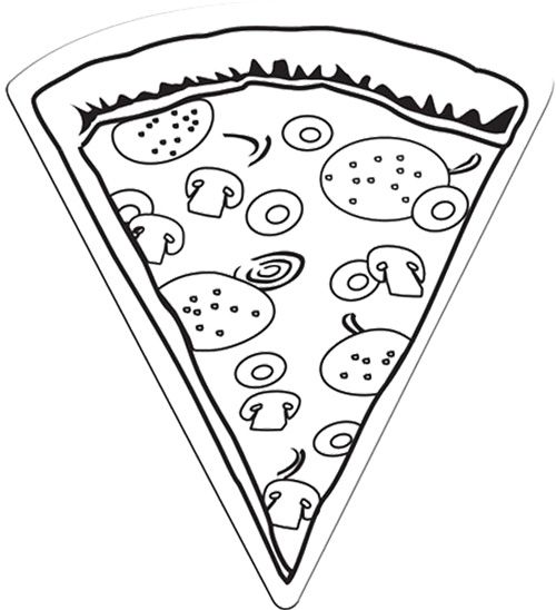 500x548 Pizza Slice Magnet Extralarge Coloring Page Cookie