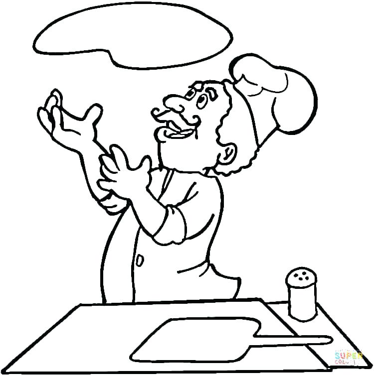 750x755 Pizza Coloring Pages Cooking Coloring Pages Is Cooking Pizza