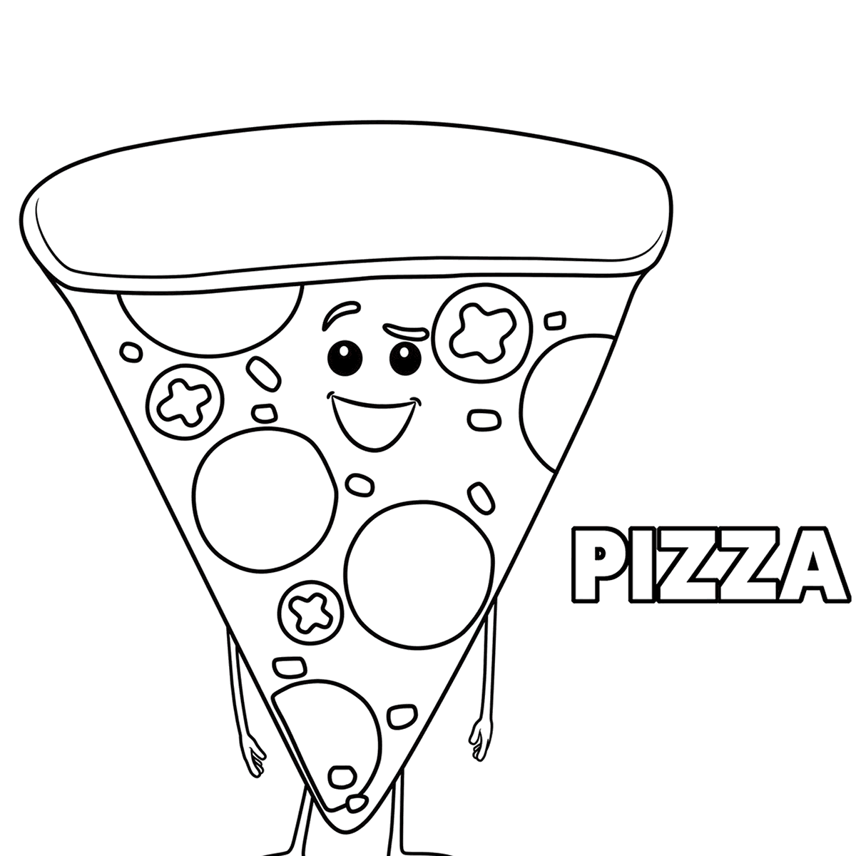 Pizza Toppings Coloring Pages at GetDrawings | Free download
