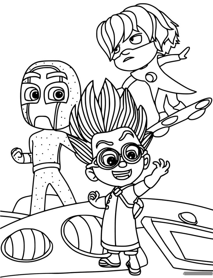 735x956 Best Pj Masks Coloring Pages Images