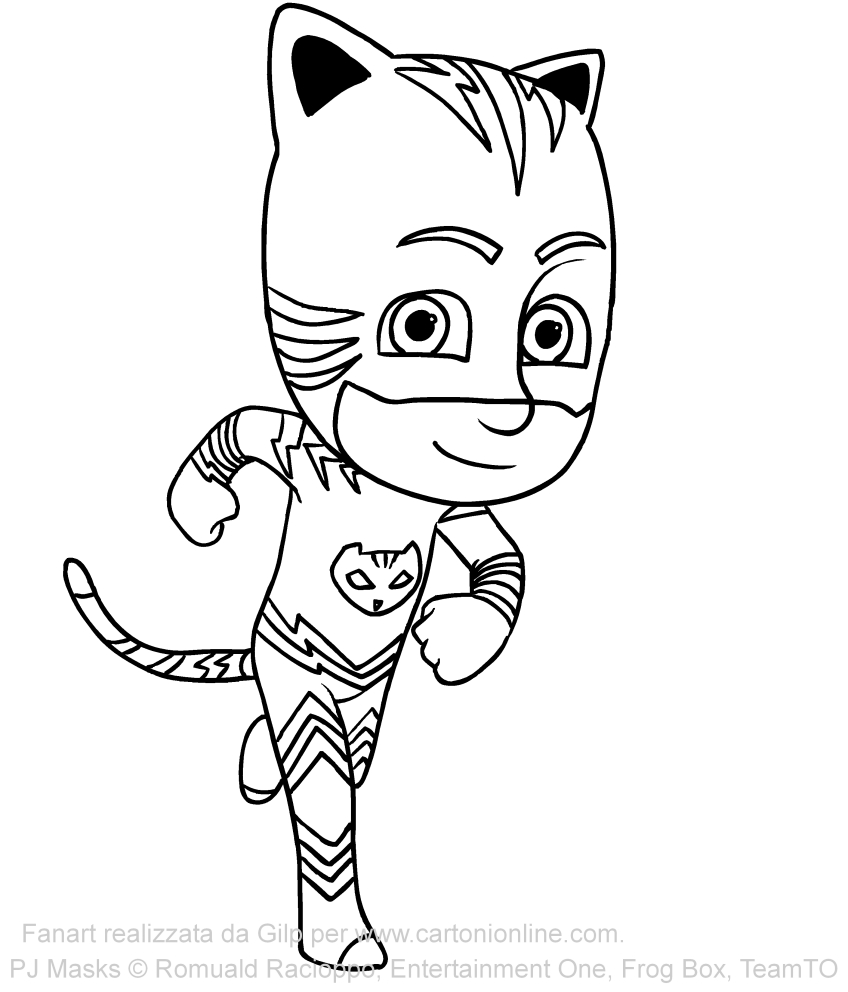 848x992 Catboy Run Of Pj Masks Coloring Pages