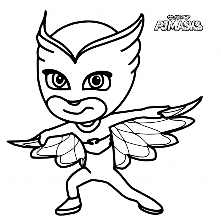 768x780 Pj Masks Coloring Pages Black And White New