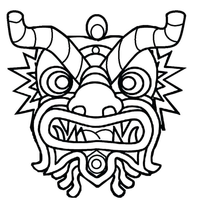 800x850 Mask Coloring Pages Printable New Year Coloring Pages For Kids Pj