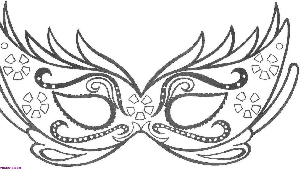 960x544 Mask Coloring Pages Free Printable Mask Coloring Pages For Adults