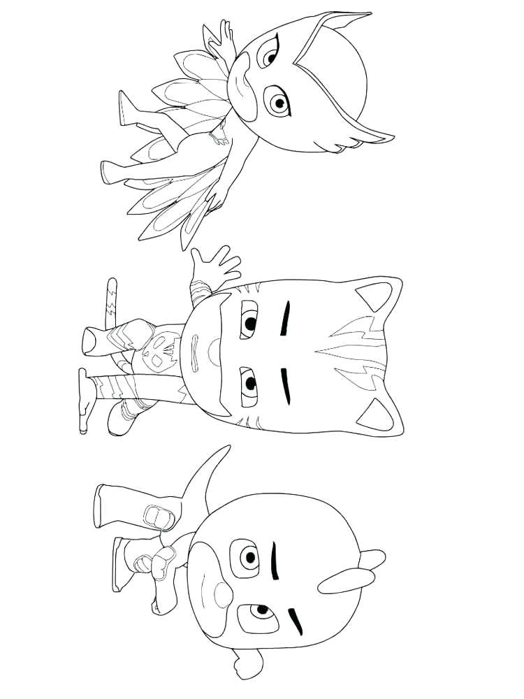 750x1000 Pj Masks Coloring Pages Owlette Kids N