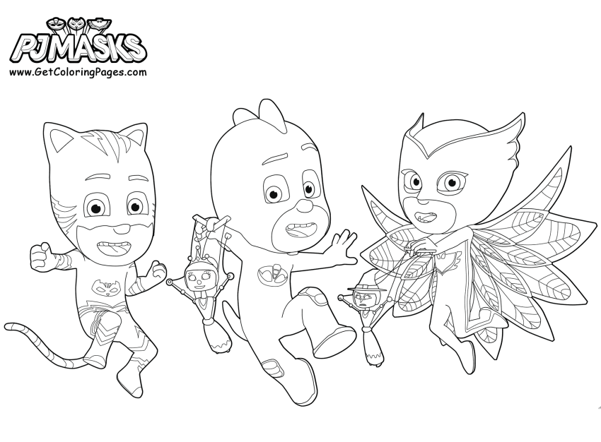 850x626 Unique Pj Masks Coloring Pages
