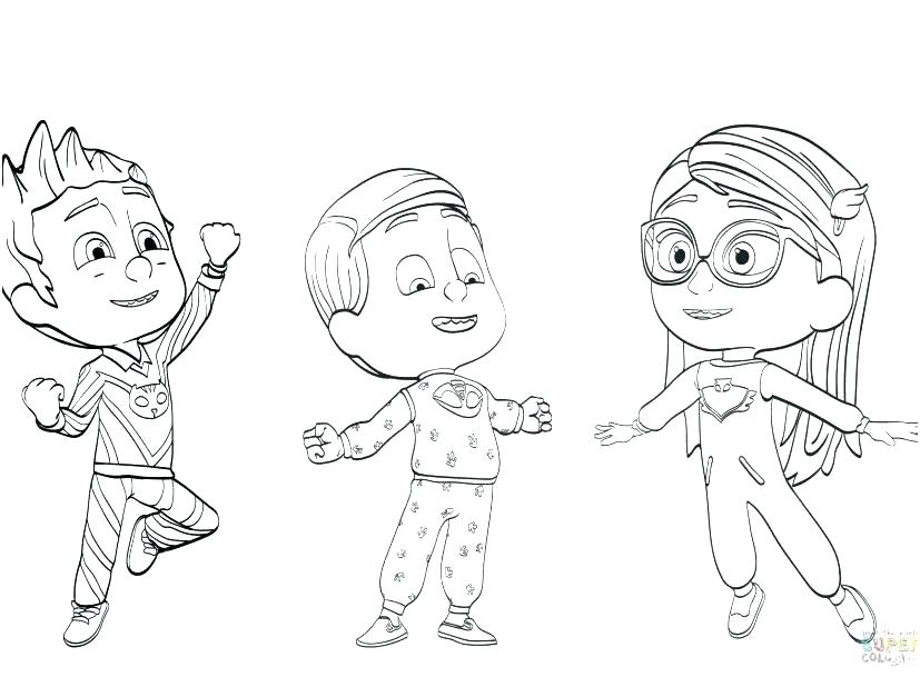 827x609 Pj Mask Coloring Pages Index Coloring Pages Pj Masks Colouring