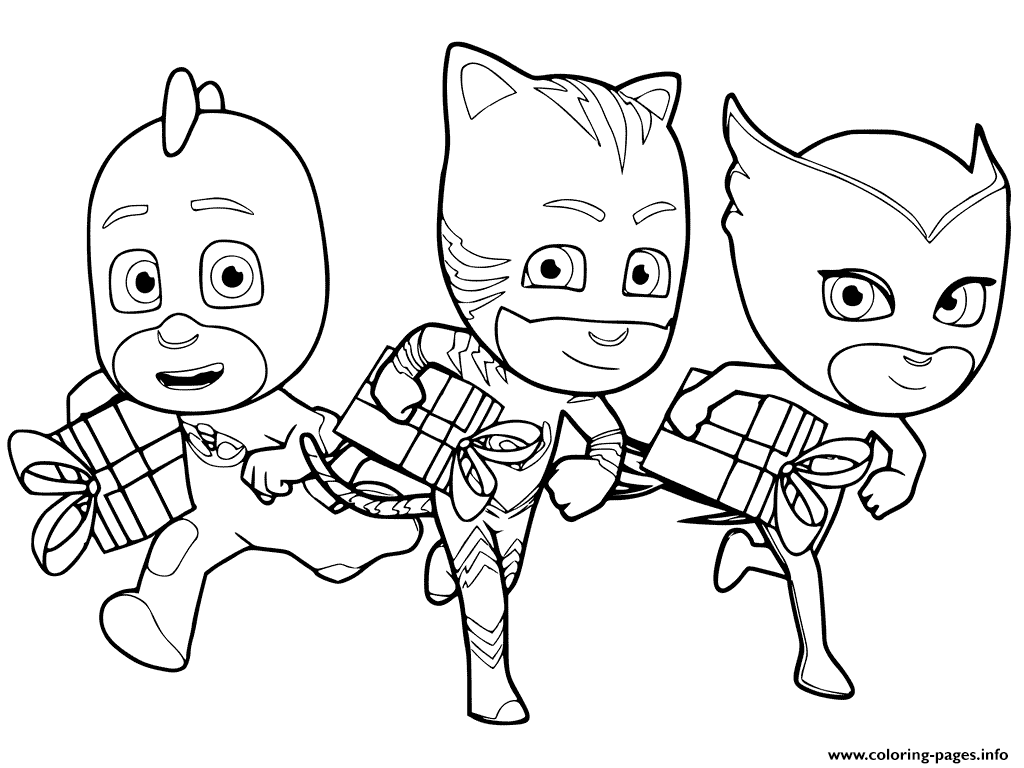1024x768 Print Holiday Pj Masks Coloring Pages Pj Mask Pj
