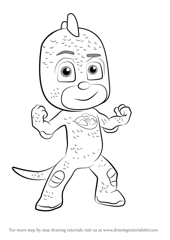 566x800 Learn How To Draw Gekko From Pj Masks