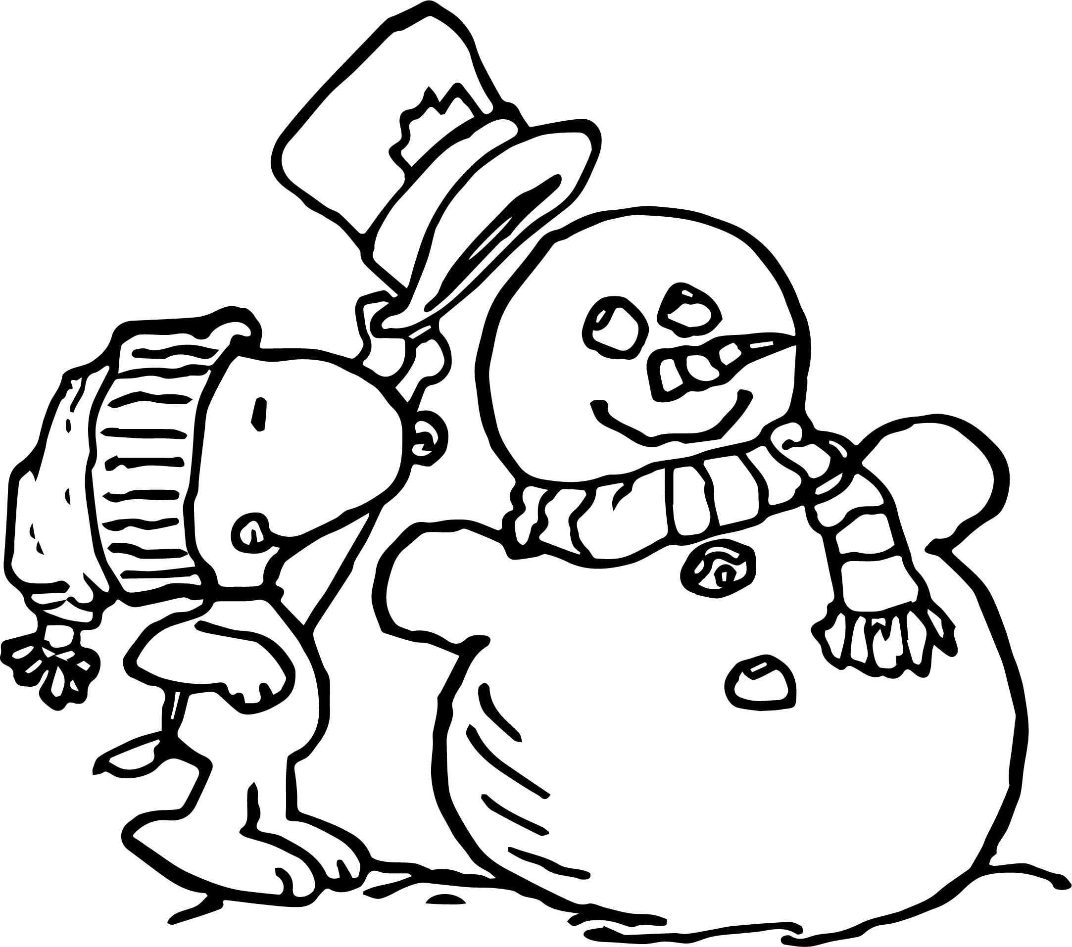 2166x1914 Peanuts Snoopy Winter Coloring Page Wecoloringpage