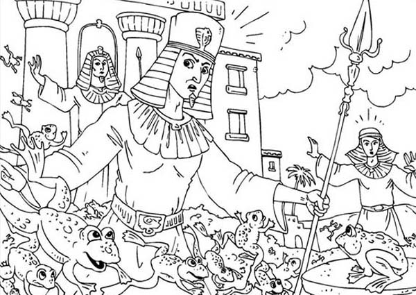 600x425 Frogs Invade Egypt In Plagues Of Egypt Coloring Page Coloring Sun