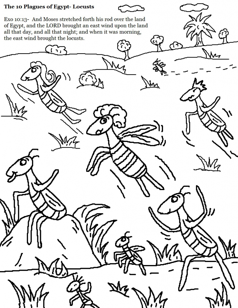 791x1024 The Plagues Of Egypt Coloring Pages Inside Moses And Best