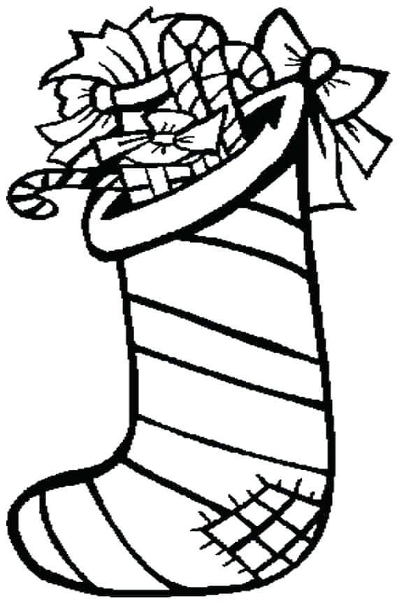 568x862 Stocking Coloring Pages Stripe Stockings Coloring Pages Plain