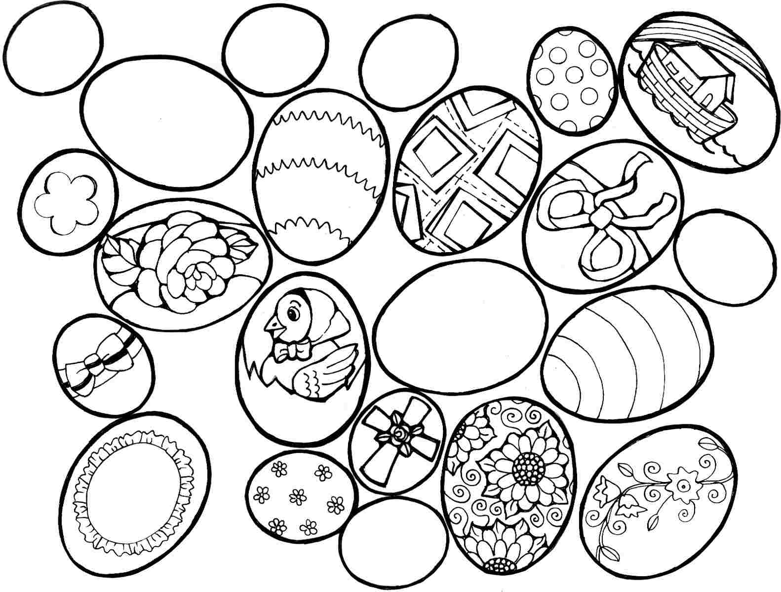 Plain Easter Egg Coloring Pages at GetDrawings | Free download