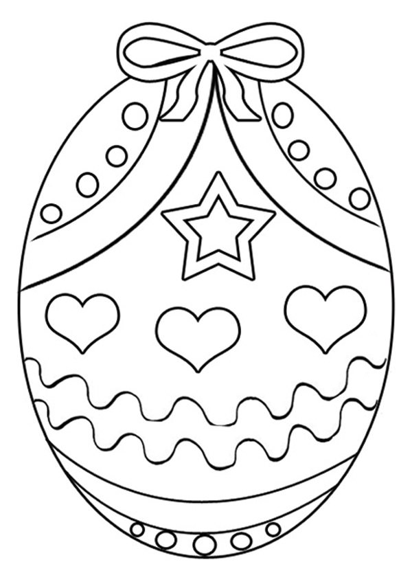 600x850 Plain Easter Egg Coloring Pages
