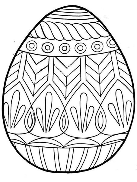 454x604 Plain Easter Egg Coloring Pages