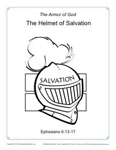 230x298 Helmet Of Salvation Coloring Page