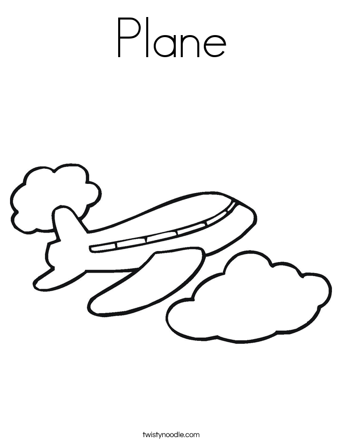 685x886 Plane Coloring Page
