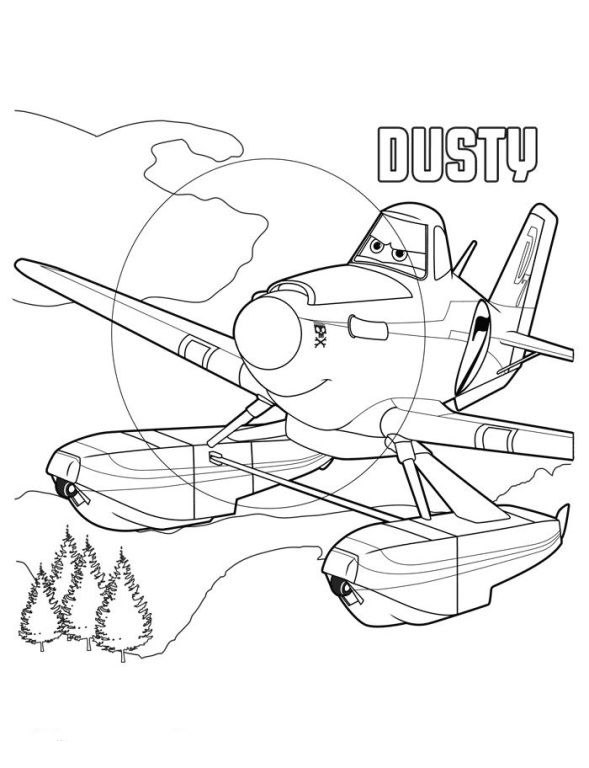589x768 Coloring Page Planes