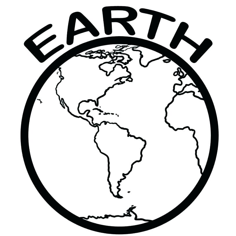 816x816 Planet Earth Coloring Page
