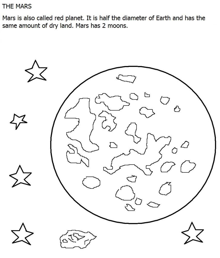 Planet Mars Coloring Pages at GetDrawings | Free download