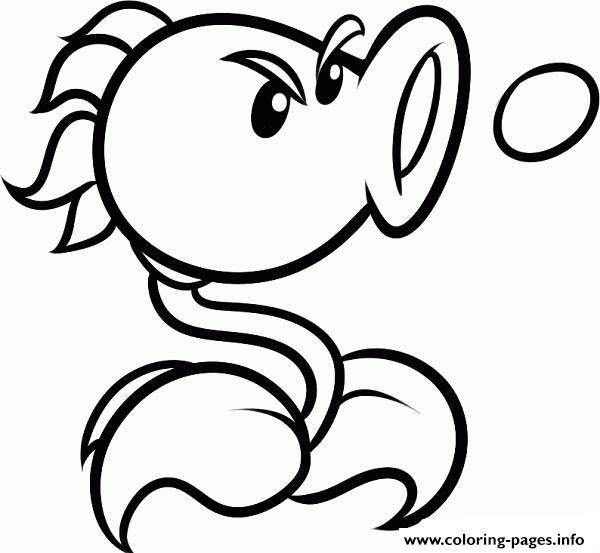 600x553 Plant Vs Zombies Coloring Pages