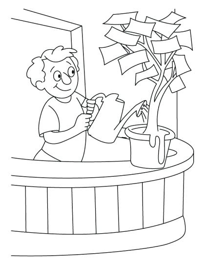 420x543 Money Coloring Pages For Kindergarten