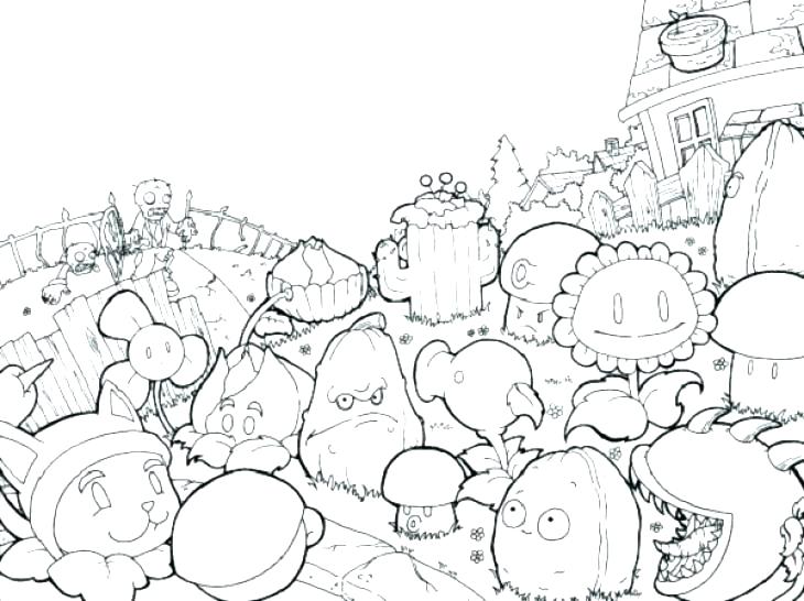 730x546 Zombie Coloring Pages Zombie Coloring Book Plus Plants Coloring