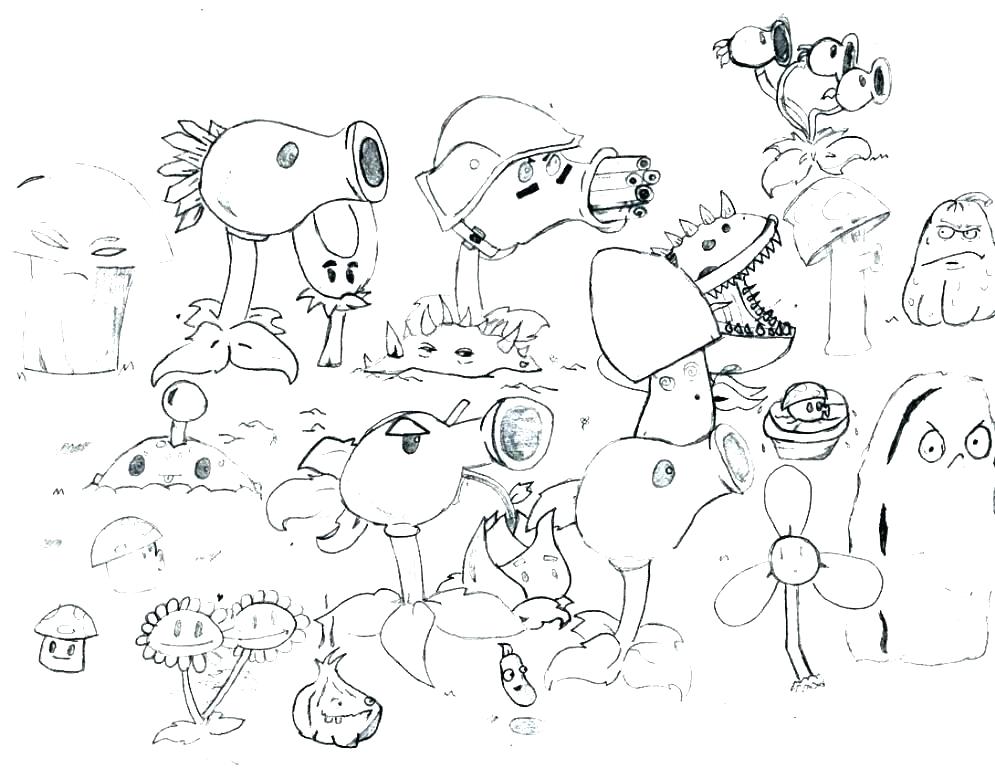 995x768 Free Coloring Pages Plants Vs Zombies Free Coloring Pages Plants