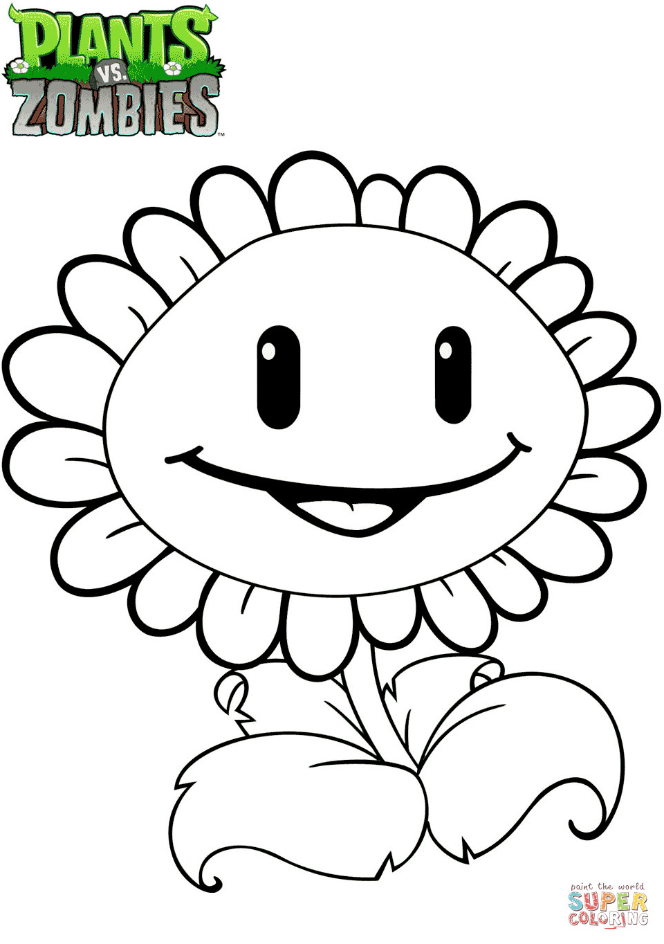 960x1364 Plants Vs Zombies Sunflower Coloring Page Free Printable
