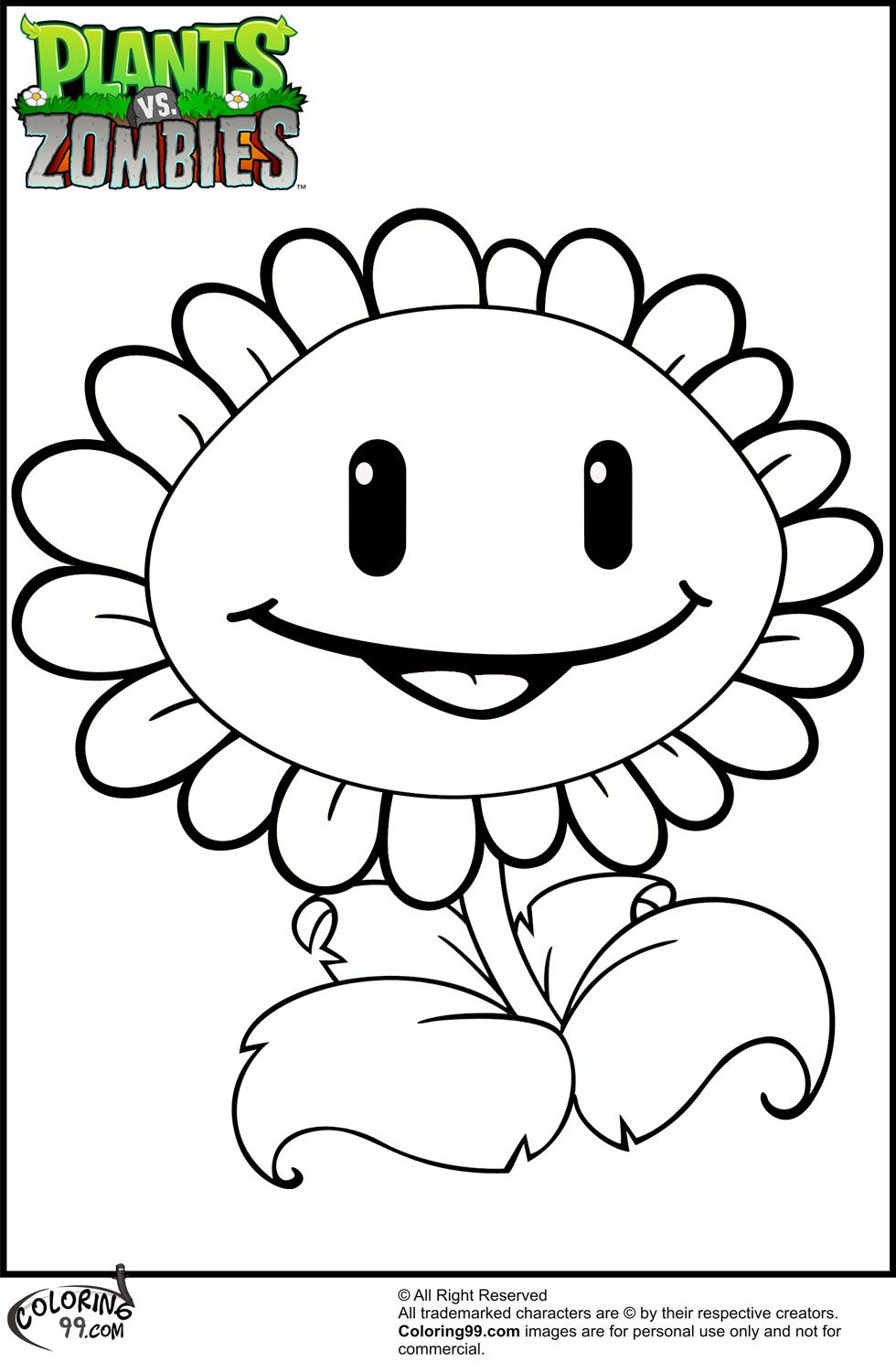 980x1500 Plants Vs Zombies Coloring Pages Team Colors Party Ideas