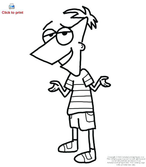 500x570 Perry Platypus Coloring Pages Pointillism Coloring Pages