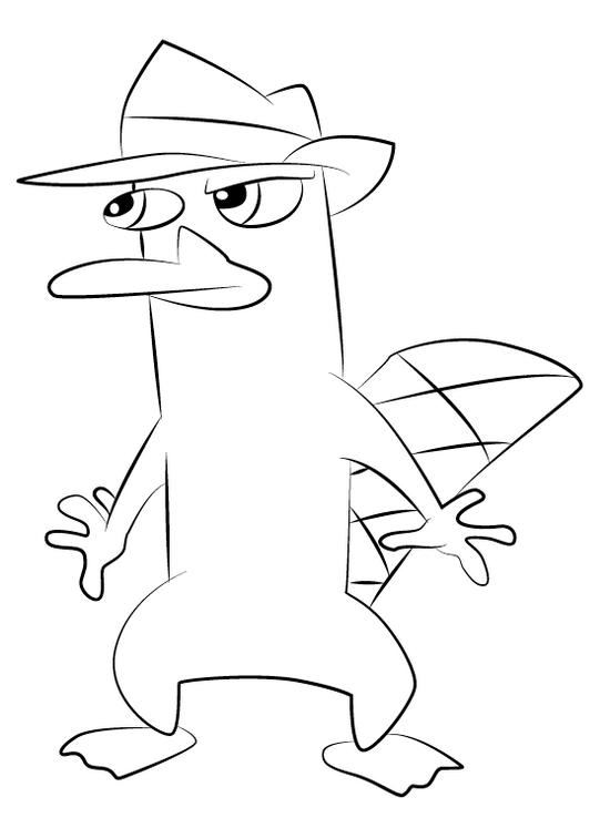 550x738 Perry The Platypus From Phineas And Ferb Coloring Sheet