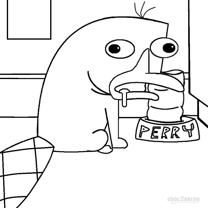 850x850 Printable Perry The Platypus Coloring Pages For Kids