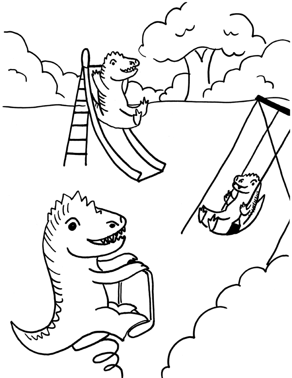 600x776 Playground Coloring Pages