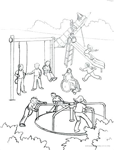 365x480 Playground Coloring Pages Playground Color