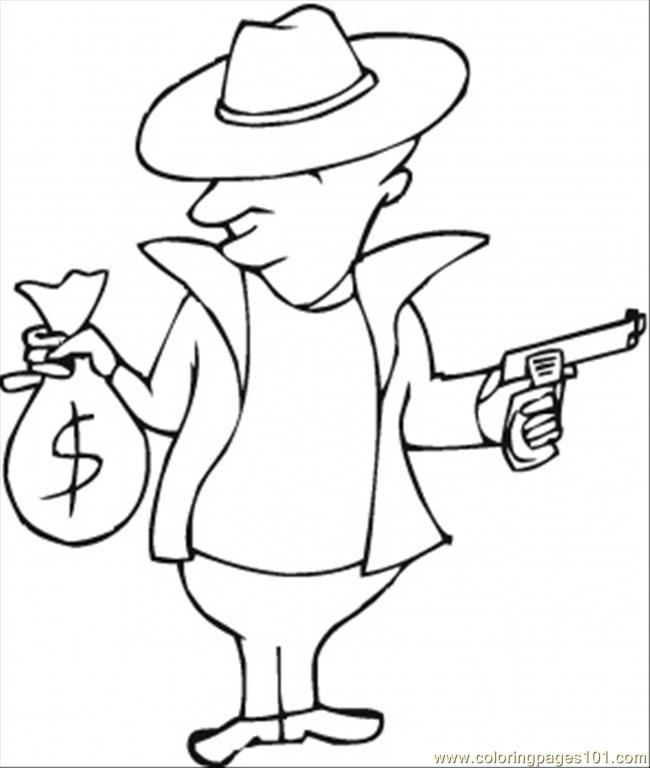 650x768 Guns And Money Coloring Page