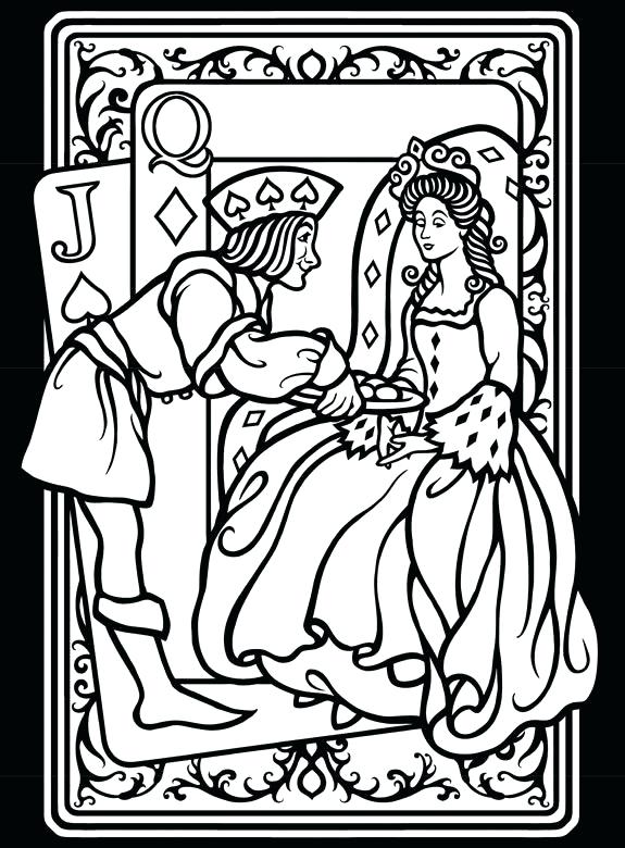 575x780 Playing Cards Coloring Pages The Jack Wild Cards Coloring Book