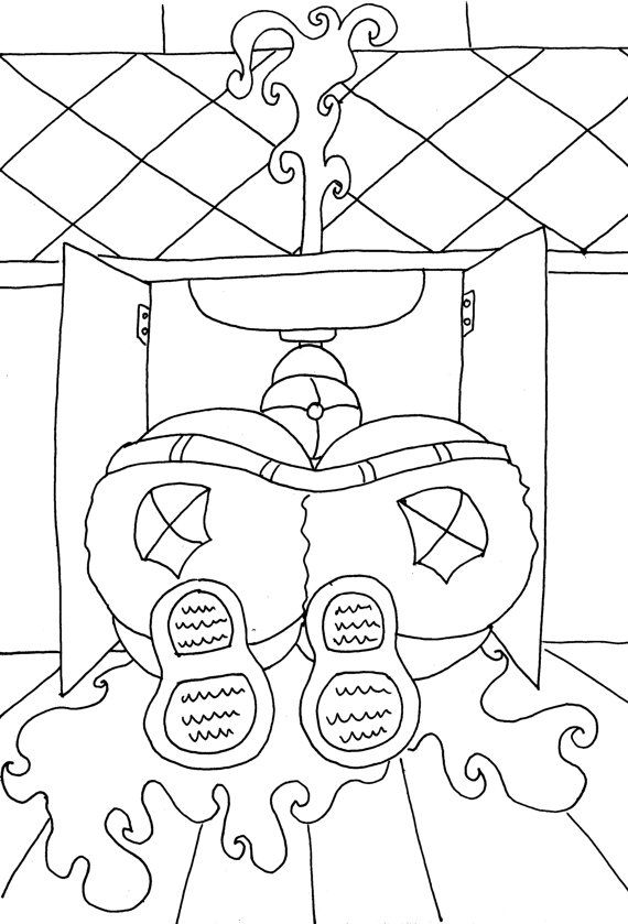 570x839 Plumber Butt Funny Adult Coloring Page
