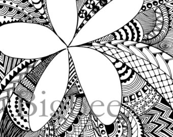 340x270 Flower Coloring Page Etsy