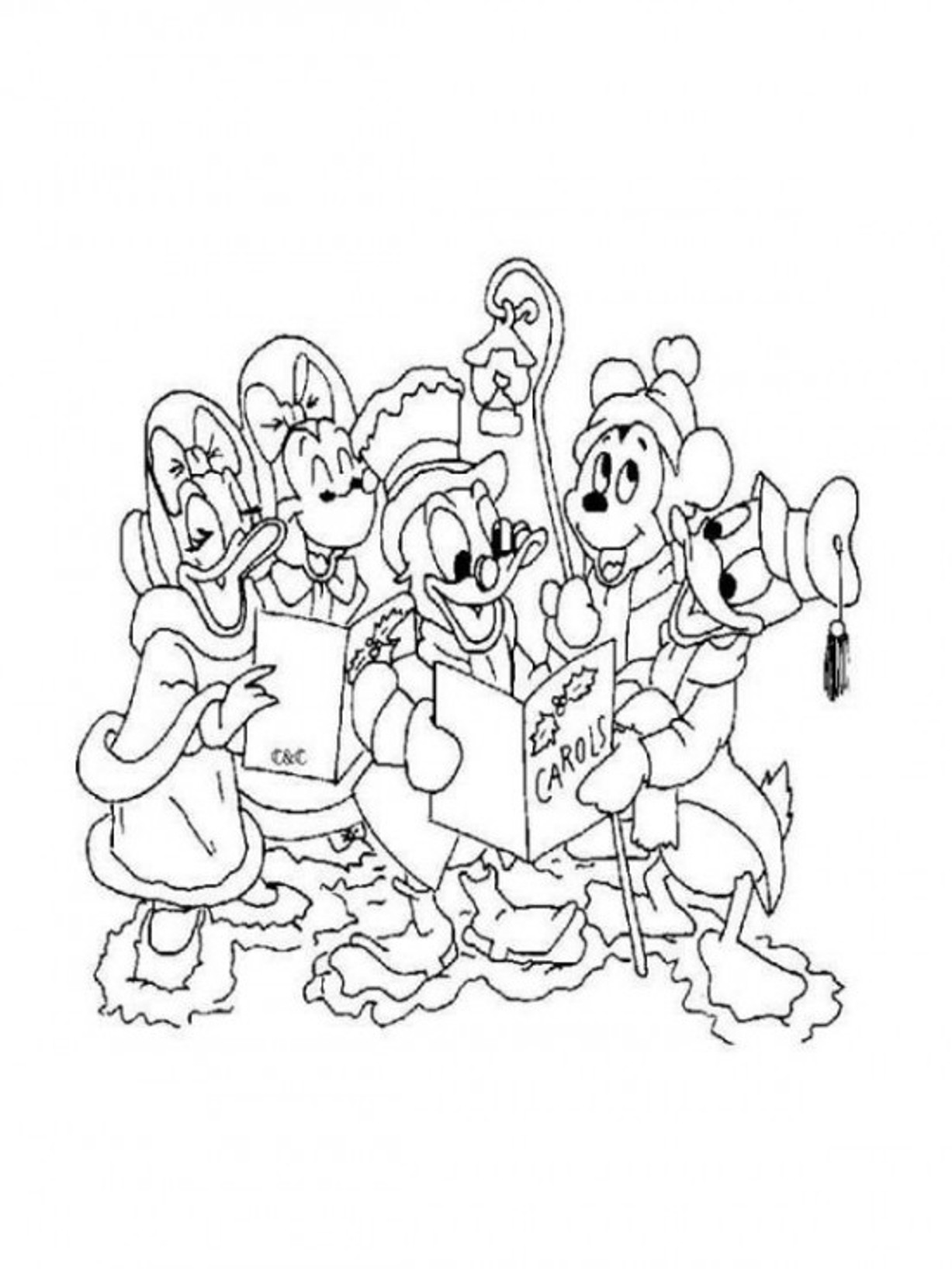 1227x1635 Disney Christmas Coloring Pages For Kids Printable