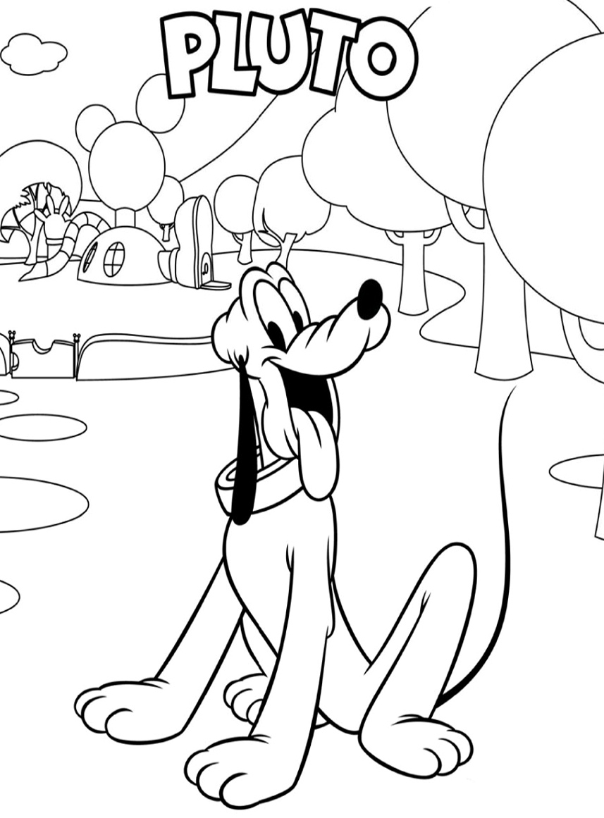 857x1161 Mickey Mouse And Pluto Coloring Pages