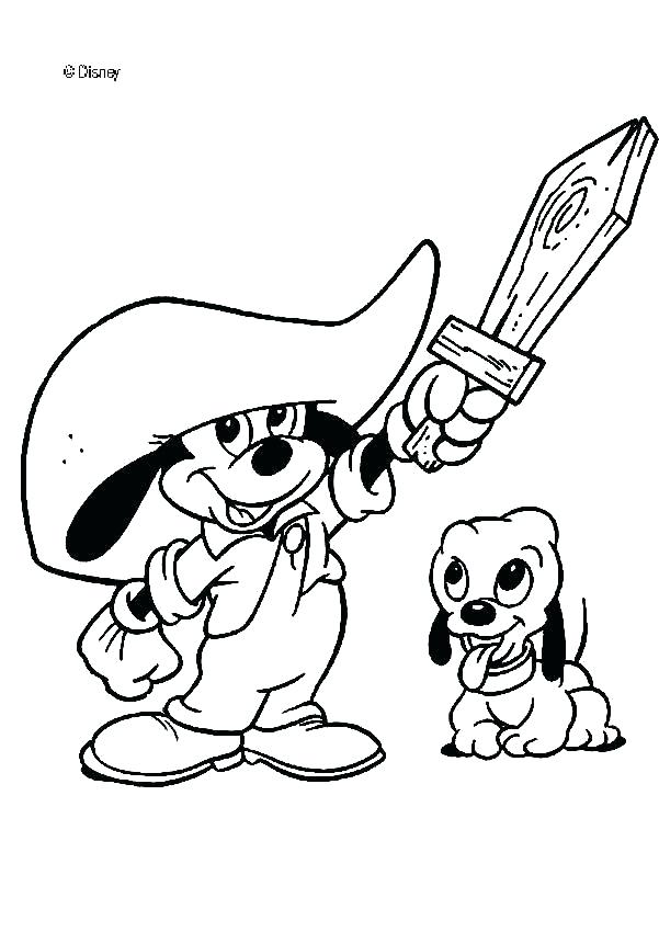 601x850 Pluto Coloring Page Entertaining G Pages Kids Mickey And Toddler